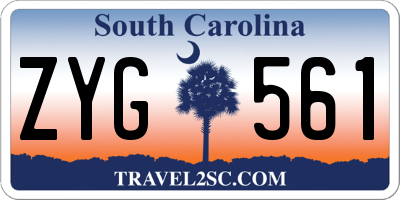 SC license plate ZYG561