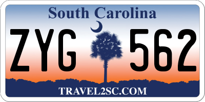 SC license plate ZYG562