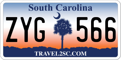 SC license plate ZYG566