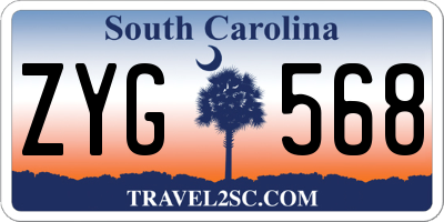 SC license plate ZYG568
