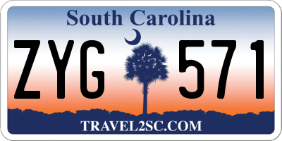 SC license plate ZYG571