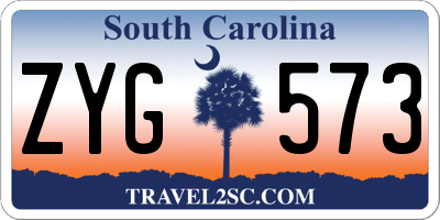 SC license plate ZYG573