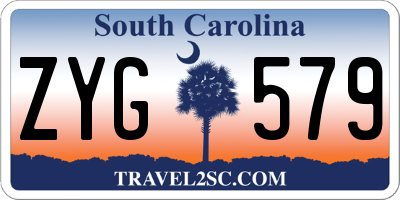 SC license plate ZYG579