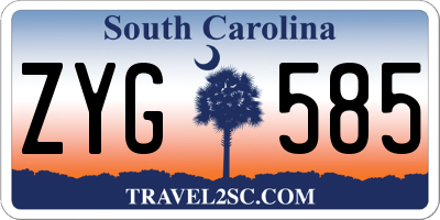 SC license plate ZYG585