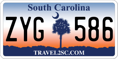 SC license plate ZYG586