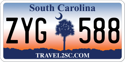 SC license plate ZYG588