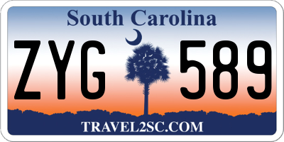 SC license plate ZYG589