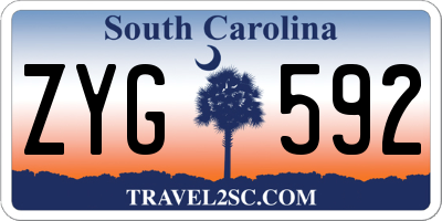 SC license plate ZYG592