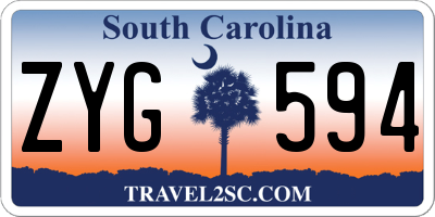 SC license plate ZYG594