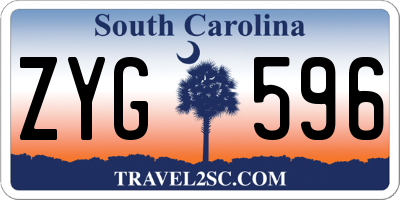 SC license plate ZYG596