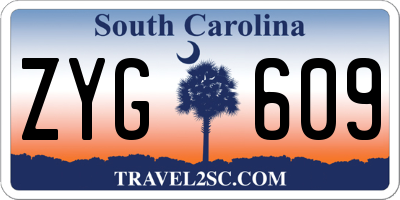 SC license plate ZYG609