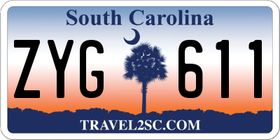 SC license plate ZYG611