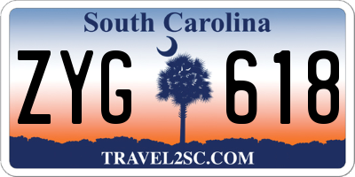 SC license plate ZYG618