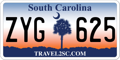 SC license plate ZYG625