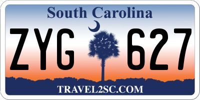 SC license plate ZYG627