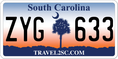 SC license plate ZYG633