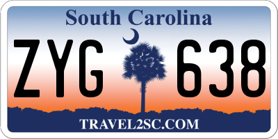SC license plate ZYG638