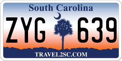 SC license plate ZYG639