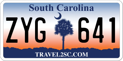 SC license plate ZYG641