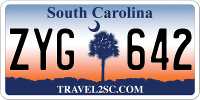 SC license plate ZYG642