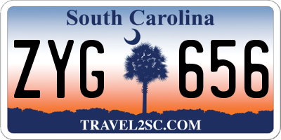 SC license plate ZYG656