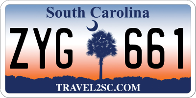SC license plate ZYG661
