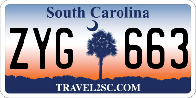 SC license plate ZYG663