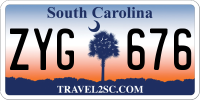 SC license plate ZYG676