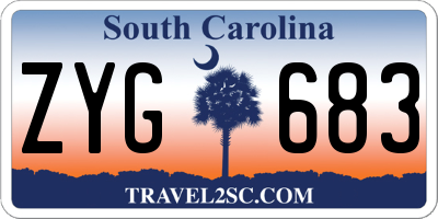 SC license plate ZYG683