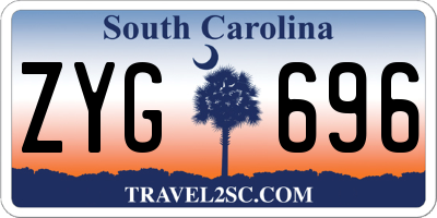 SC license plate ZYG696