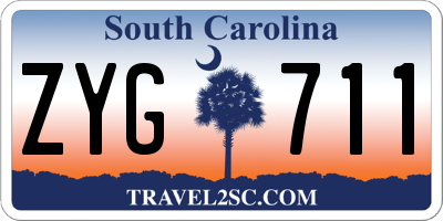 SC license plate ZYG711