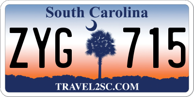 SC license plate ZYG715