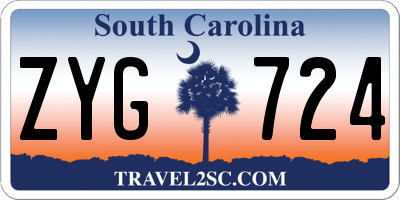 SC license plate ZYG724