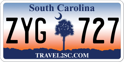 SC license plate ZYG727
