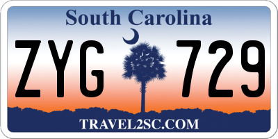 SC license plate ZYG729