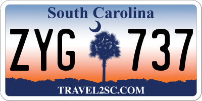 SC license plate ZYG737
