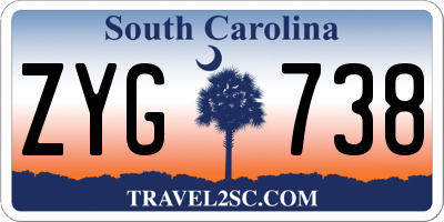 SC license plate ZYG738