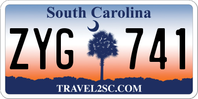 SC license plate ZYG741