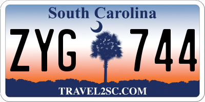 SC license plate ZYG744