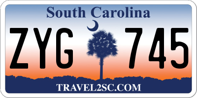 SC license plate ZYG745