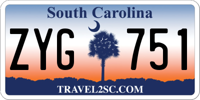 SC license plate ZYG751