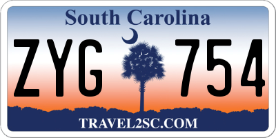 SC license plate ZYG754