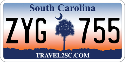 SC license plate ZYG755