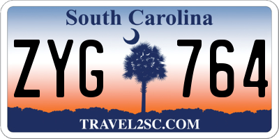 SC license plate ZYG764