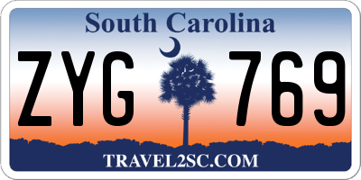 SC license plate ZYG769