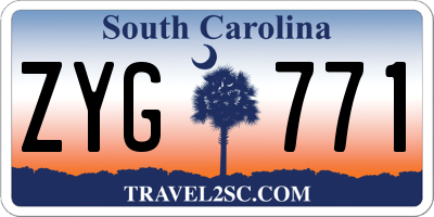 SC license plate ZYG771