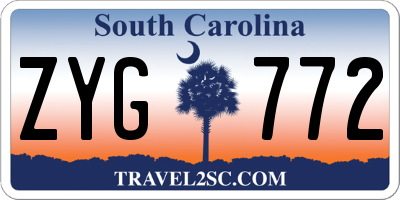 SC license plate ZYG772