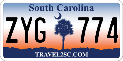 SC license plate ZYG774