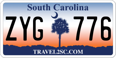 SC license plate ZYG776