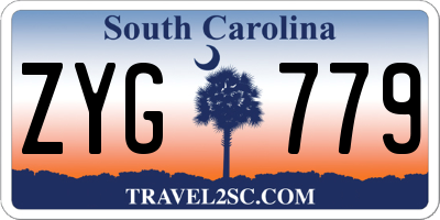 SC license plate ZYG779